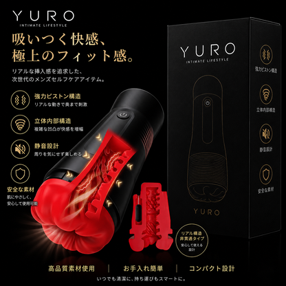 YuroVibs ™  多機能メンズリフレッシュ＆マッサージデバイス（振動モード・立体テクスチャー内蔵）