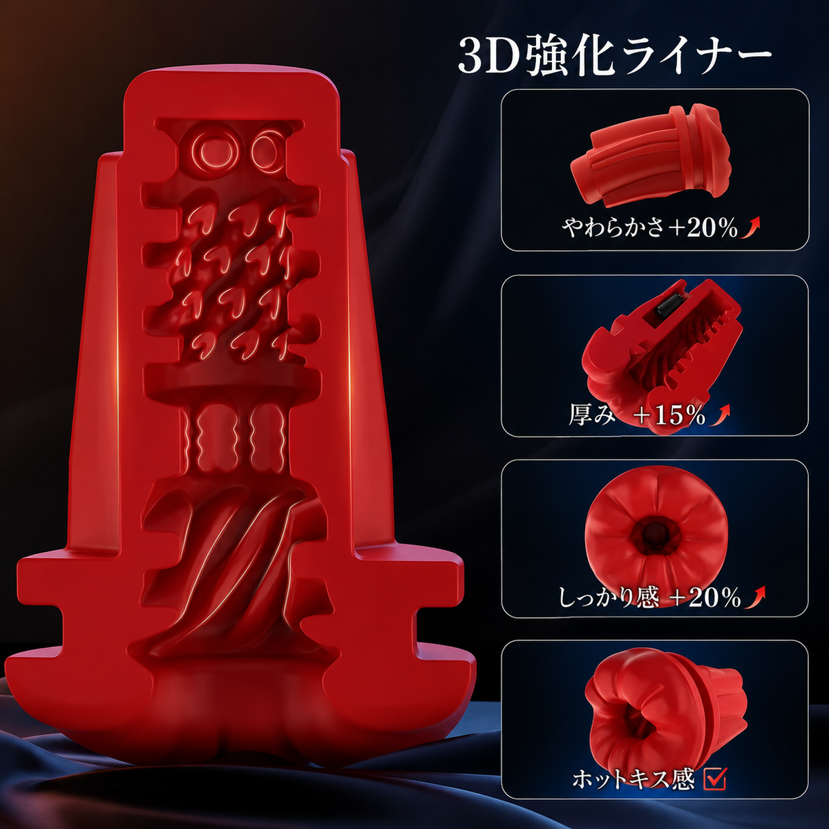 YuroVibs ™  多機能メンズリフレッシュ＆マッサージデバイス（振動モード・立体テクスチャー内蔵）