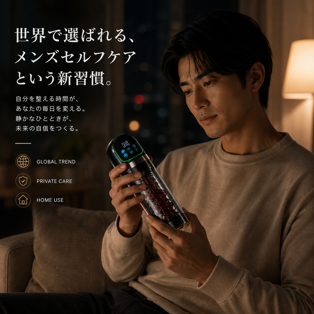 Yorucore™【メンズ用全自動マッサージャー｜3機能×12段階】【当店売上No.1】